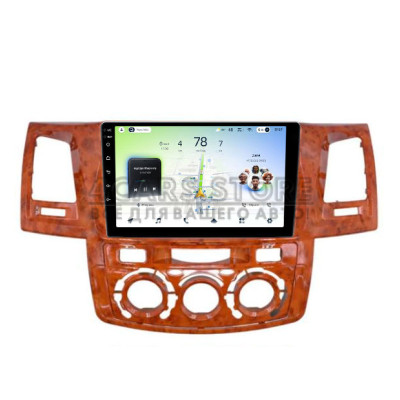 Штатна магнітола Teyes CC4L 6+64 Gb Toyota Fortuner 1 AN50 AN60 HILUX Revo Vigo 2008-2014 brown 9"