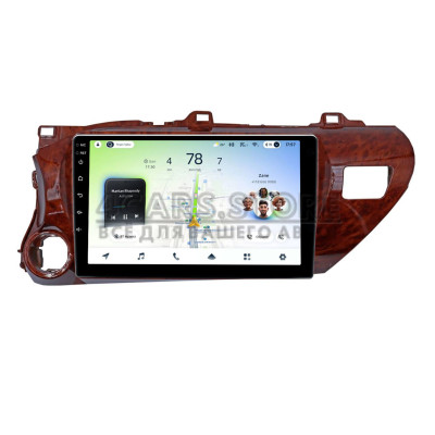 Штатная магнитола Teyes CC4L 6+64 Gb Toyota Hilux Pick Up AN120 2015-2020 Mahogany 10"