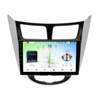 Штатна магнітола Teyes CC4L 6+64 Gb Hyundai Solaris 1 2010-2016 Silver+Black 9"