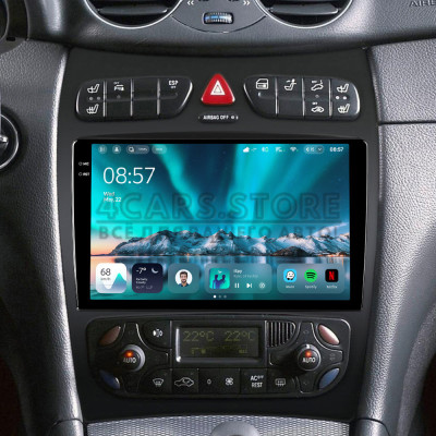 Штатная магнитола Teyes CC4 6+64 Gb Mercedes Benz CLK Class C209 A209 (F2) 2002-2005 9" 2k (L1)
