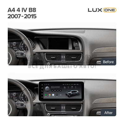 Штатна магнітола Teyes LUX ONE 6+128 Gb Audi A4 B8 (A) 2007-2015 12.3"