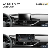Штатна магнітола Teyes LUX ONE 6+128 Gb Audi A6 A6L C7 2011-2014 12.3"