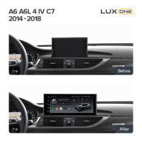 Штатна магнітола Teyes LUX ONE 6+128 Gb Audi A6 A6L C7 2014-2018 12.3"