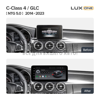Штатная магнитола Teyes LUX ONE 6+128 Gb Mercedes Benz C-Class 4 A205 C205 S205 W205/GLC X253 NTG 5.0 2014-2023 12.3"