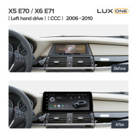 Штатна магнітола Teyes LUX ONE 6+128 Gb BMW X5 E70 X6 E71 CCC (Left hand drive) 2006-2010 12.3"