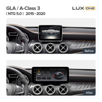 Штатна магнітола Teyes LUX ONE 6+128 Gb Mercedes Benz A-Class 3 W176/GLA-Class X156 NTG 5.0 2015-2020 12.3"