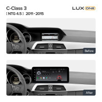 Штатна магнітола Teyes LUX ONE 6+128 Gb Mercedes Benz C-Class 3 W204 C204 S204 NTG 4.5 2011-2015 12.3"