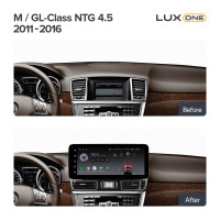 Штатна магнітола Teyes LUX ONE 6+128 Gb Mercedes Benz M-Class 3 W166 / GL-Class 2 X166 NTG 4.5 (Left hand drive) 2011-2016 12.3"