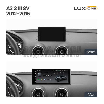 Штатна магнітола Teyes LUX ONE 6+128 Gb Audi A3 8V 2012-2016 12.3"