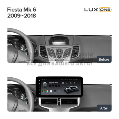 Штатна магнітола Teyes LUX ONE 6+128 Gb Ford Fiesta Mk 6 2009-2018 (B) 12.3" (L2)