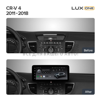 Штатная магнитола Teyes LUX ONE 6+128 Gb Honda CR-V CRV 4 RM RE 2011-2018 (B) 12.3"
