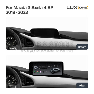 Штатная магнитола Teyes LUX ONE 6+128 Gb Mazda 3 Axela 4 BP 2018-2023 (B) 12.3"