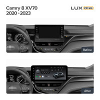Штатна магнітола Teyes LUX ONE 6+128 Gb Toyota Camry 8 XV70 2020-2023 12.3"