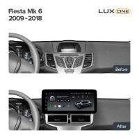 Штатна магнітола Teyes LUX ONE 6+128 Gb з коловим оглядом 360° Ford Fiesta Mk 6 2009-2018 (B) 12.3" (L2)
