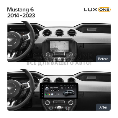 Штатна магнітола Teyes LUX ONE 6+128 Gb з коловим оглядом 360° Ford Mustang 6 VI S550 2014-2023 12.3" (L2)