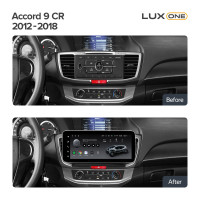 Штатна магнітола Teyes LUX ONE 6+128 Gb з коловим оглядом 360° Honda Accord 9 CR 2012-2018 12.3" (L2)