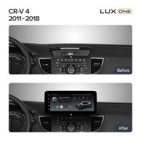 Штатна магнітола Teyes LUX ONE 6+128 Gb з коловим оглядом 360° Honda CR-V CRV 4 RM RE 2011-2018 (B) 12.3"
