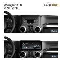 Штатна магнітола Teyes LUX ONE 6+128 Gb з коловим оглядом 360° Jeep Wrangler 3 JK (YJ) 2010-2018 12.3" (L1)