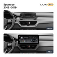 Штатная магнитола Teyes LUX ONE 6+128 Gb с круговым обзором 360° Kia Sportage 2018-2019 (B) 12.3" (L1)