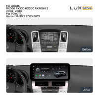 Штатна магнітола Teyes LUX ONE 6+128 Gb з коловим оглядом 360° Lexus RX300 RX330 RX350 RX400H II 2 2003-2009 Toyota Harrier XU30 2 2003-2013B12.3"(L3)