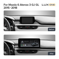 Штатная магнитола Teyes LUX ONE 6+128 Gb с круговым обзором 360° Mazda 6 Atenza 3 GJ GL 2015-2018 (B)
