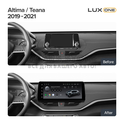 Штатна магнітола Teyes LUX ONE 6+128 Gb з коловим оглядом 360° Nissan Altima Teana 2018-2023 12.3" (L1)