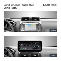 Штатна магнітола Teyes LUX ONE 6+128 Gb з коловим оглядом 360° Toyota Land Cruiser Prado 150 (F1) 2013-2017 12.3" (L3)