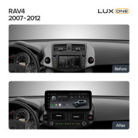 Штатна магнітола Teyes LUX ONE 6+128 Gb з коловим оглядом 360° Toyota RAV4 XA30 2007-2012 12.3" (L2)