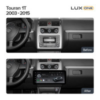 Штатна магнітола Teyes LUX ONE 6+128 Gb з коловим оглядом 360° Volkswagen Bora Golf 6 Passat Scirocco Sharan Touran For Skoda Octavia Fabia 2 (Y 12.3"