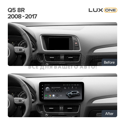 Штатна магнітола Teyes LUX ONE 6+128 Gb з коловим оглядом 360° Audi Q5 8R 2008-2017 (A) 12.3"