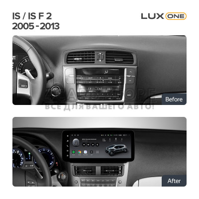 Штатная магнитола Teyes LUX ONE 6+128 Gb с круговым обзором 360° Lexus GS300 350 400 430 450h 460 3 S190 2004-2011 12.3" (L3)