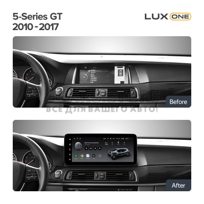 Штатная магнитола Teyes LUX ONE 6+128 Gb с круговым обзором 360° BMW 5-Series Gran Turismo F07 (CIC) 2010-2013 12.3" (L2)
