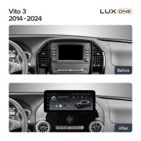 Штатная магнитола Teyes LUX ONE 6+128 Gb Mercedes Benz VITO VIANO 447 2014-2021 12.3" (L2)