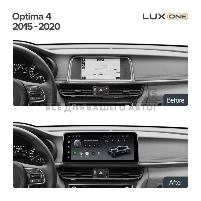Штатная магнитола Teyes LUX ONE 6+128 Gb з коловим оглядом 360° Kia Optima 4 JF 2015-2020 (B) 12.3"