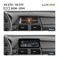 Штатная магнитола Teyes LUX ONE 6+128 Gb з коловим оглядом 360° BMW X5 E70 X6 E71 CCC 2006-2014 12.3" (L1)
