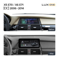 Штатная магнитола Teyes LUX ONE 6+128 Gb з коловим оглядом 360° BMW X5 E70 X6 E71 CIC 2006-2014 12.3" (L1)