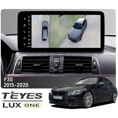 Штатная магнитола Teyes LUX ONE 6+128 Gb з коловим оглядом 360° BMW 3-Series F30 / F31 NBT (Left hand drive) 2011-2016 12.3"