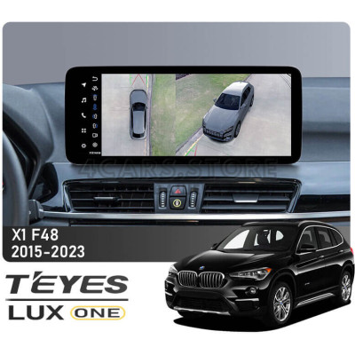 Штатная магнитола Teyes LUX ONE 6+128 Gb з коловим оглядом 360° BMW X1 F48 (NBT) 2015-2023 12.3"