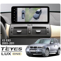 Штатная магнитола Teyes LUX ONE 6+128 Gb з коловим оглядом 360° BMW X3 E83 CCC (Left hand drive) 2003-2011 12.3"