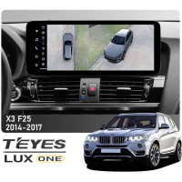Штатна магнітола Teyes LUX ONE 6+128 Gb з коловим оглядом 360° BMW X3 F25 NBT 2014-2017 12.3"