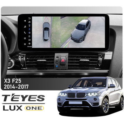 Штатна магнітола Teyes LUX ONE 6+128 Gb з коловим оглядом 360° BMW X3 F25 NBT 2014-2017 12.3"