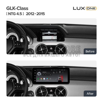 Штатная магнитола Teyes LUX ONE 6+128 Gb з коловим оглядом 360° Mercedes Benz GLK-Class X204 NTG 4.5 2012-2015 12.3"