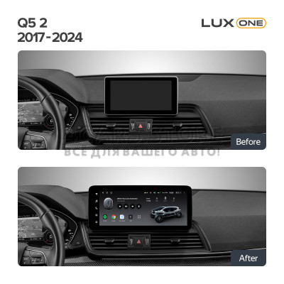 Штатная магнитола Teyes LUX ONE 6+128 Gb з коловим оглядом 360° Audi Q5 2 FY 2017-2024 12.3" (L2)
