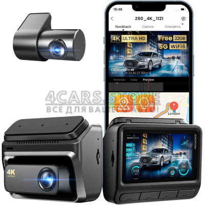 Відеореєстратор DDpai Z60 Dual 4k GPS Wi-Fi BT 32Gb