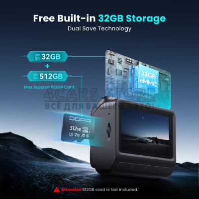 Відеореєстратор DDpai Z60 Dual 4k GPS Wi-Fi BT 32Gb