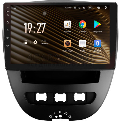 Штатная магнитола SIGMA S10464 ANDROID 12 4+64 Gb 4G DSP Peugeot 107 Toyota Aygo 2005-2014 10"