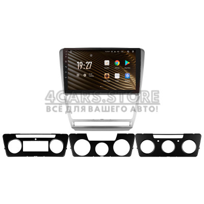 Штатна магнітола SIGMA S10464 ANDROID 12 4+64 Gb 4G DSP Skoda Octavia 2 A5 2008-2013 10" silver