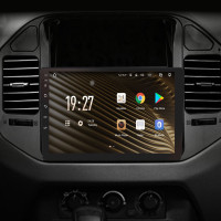 Штатная магнитола SIGMA S9464 ANDROID 12 4+64 Gb 4G DSP Mitsubishi Pajero 3 V70 V60 1999-2006 (brown) 9"