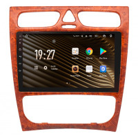 Штатна магнітола SIGMA S9464 ANDROID 12 4+64 Gb 4G DSP Mercedes Benz C Class S203 CL203 W203 2000-2004 wooden 9" (L1)