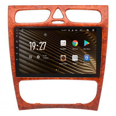 Штатна магнітола SIGMA S9464 ANDROID 12 4+64 Gb 4G DSP Mercedes Benz C Class S203 CL203 W203 2000-2004 wooden 9" (L1)